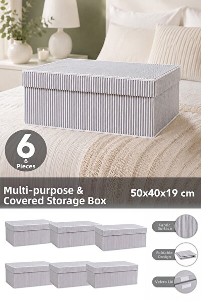 Meleni Home 6-компонентен комплект многофункционални кутии за съхранение с ка...