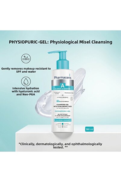 Pharmaceris Purifying and Intense Moisturizing Face and Eye Cleansing Gel for...