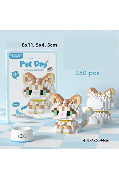 womi Pet Day Series Cute Cat No: 225 Block Building Block Figure