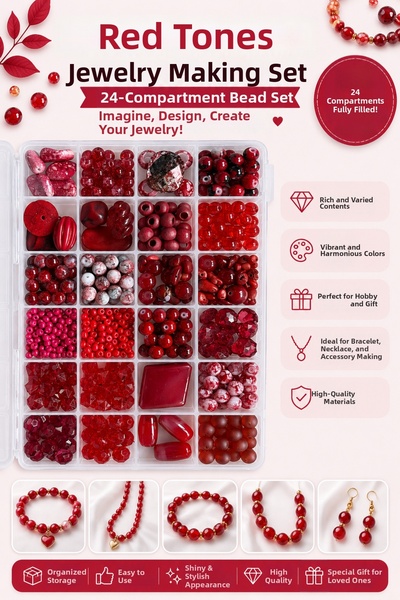 By MO Accessories Set de hobby pentru confecționarea de bijuterii cu margele ...