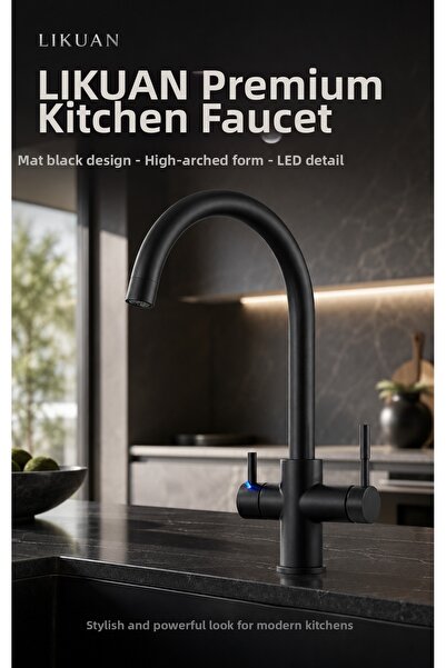 LİKUAN hardware 3-Way Kitchen Faucet |   Hot, Cold, and Filtered Water in One...