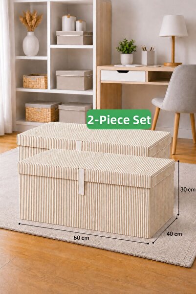 Helen's Home 2 Boxes with Lids Mega Size 60X40X30 cm