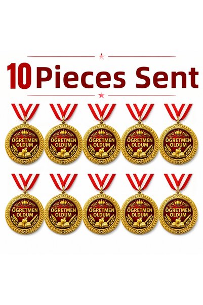 HiperAD Reklam I Became a Teacher Gold Award Medal Metal |   Award Medal Grad...
