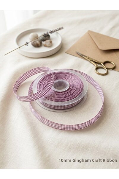 satab French Plaid Ribbon -10Mm -25Meters
