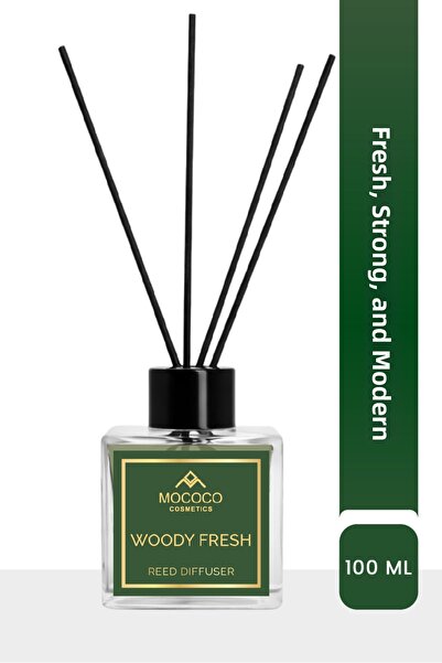 MOCOCO COSMETICS Odorizant de cameră Woody Fresh cu bețișoare de bambus 100 m...