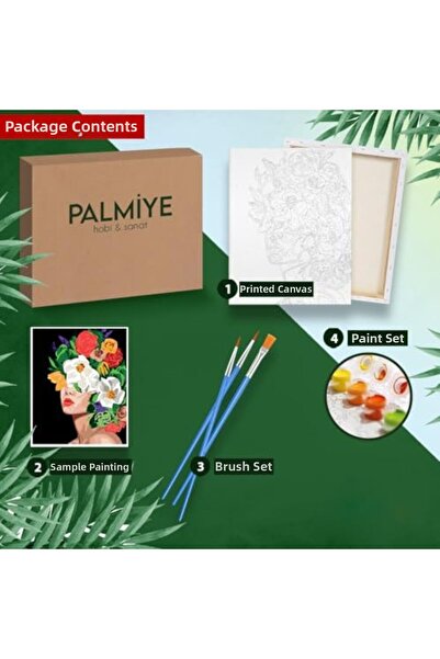 Yıldızan مجموعة قماش الرسم بالأرقام من Nzr beautestore Hobi Art، تتضمن فرشاة ...