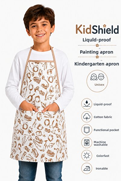 sevilya Kidshield Liquid-Proof Painting Apron Kindergarten Apron Liquid-Proof...