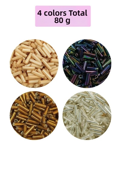 Royaleks Group Long pipe cutting beads diameter 2mm length 10 mm - 4 colors -...