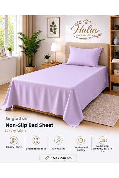 hulia home Ranforce Non-Elastic Sheet Set Double Size Raw Cotton Pillowcase I...
