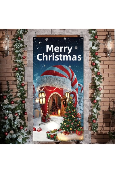PROMISEBACKDROP2 190X75Cm Elastic Door Decoration, Fabric Door Dressing, Chri...