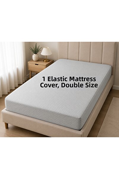 Zeren Home 100% Cotton Double Elastic Fitted Sheet – Flexible Edges, Perfect ...