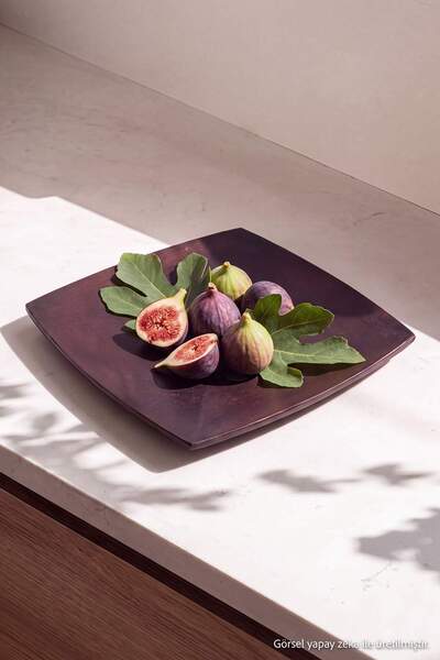 TRENDYOLMİLLA HOME Square Acacia Wood Presentation Plate 26X26 cm Tphaw27Tbk0...