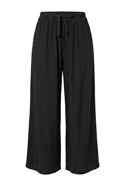 Drop by TrendyolMilla Crne opuštene pantalone sa uzorkom TDRSS26PL00057