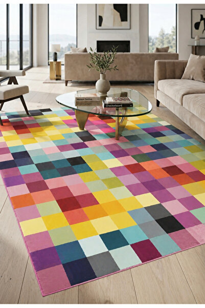 Rugs Modern Halı SDT Modern Çok Renkli Piksel Dokuma Taban Dekoratif Halı sdt726