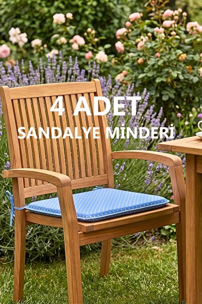 sevilya Comfort 4 τεμάχια μαξιλάρια καρέκλας με κορδόνια, ειδικά ραμμένα, από...