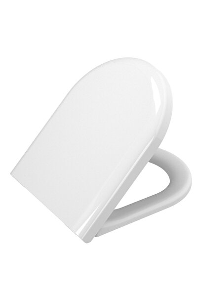 VitrA 85-003-009 SESYOK Toilet Seat Cover, Round Form, Slow Closing, White
