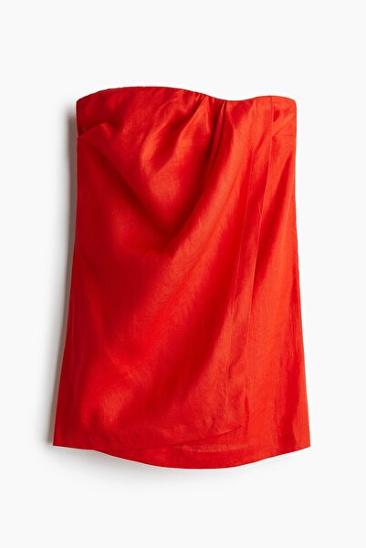 H&M Keten Bandeau Elbise