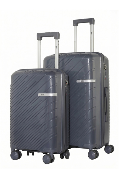 KTMC Polypropylene Luggage 20" Carry-On & 24" Check-in Suitcases, H-8882 Dark...