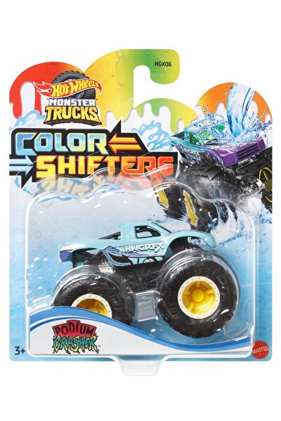 mattel HOT WHEELS MONSTER TRUCK CAMION PODIUM CRASHER CU CULORI SCHIMBATOARE ...