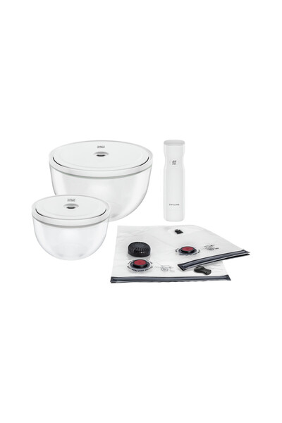 ZWILLING Fresh & Save Bowls Vakumlu Başlangıç Seti M/L Boyut 9 Parça Cam