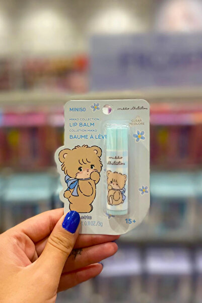Miniso Mikko Lisanslı Çilek Aromalı Nemlendirici Lip Balm Latte Ayıcık Karakt...