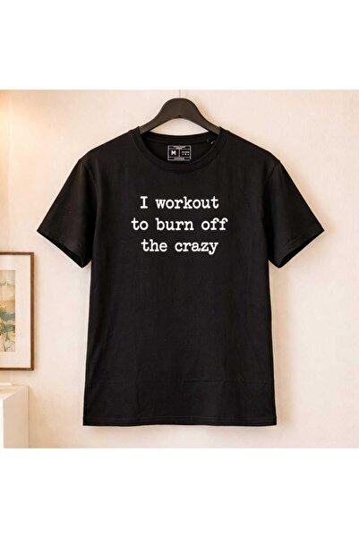 Hearts A Plenty I workout to Burn Off the Crazy Printed Statement Unisex Tshi...