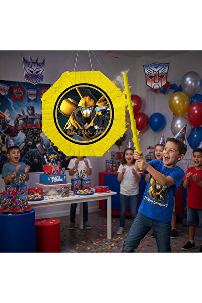 DODOMAR Transformers Pinyata 42 cm Sopalı Doğum Günü Parti Oyunu Şeker Doldur...