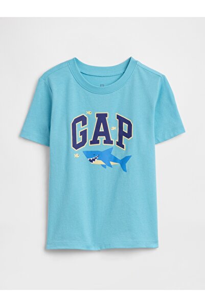 GAP Erkek Bebek Açık Mavi Logo T-Shirt