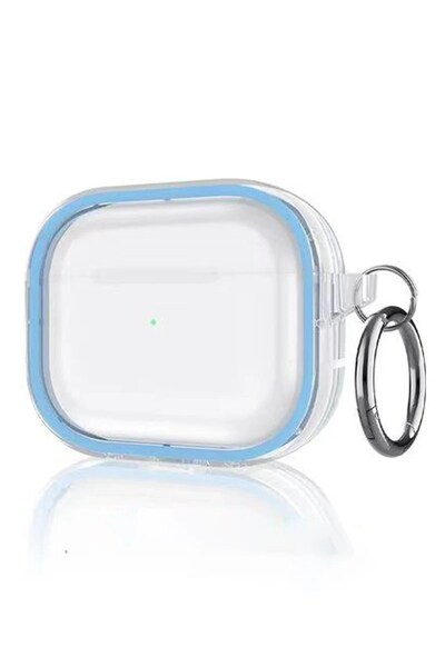 TakÇalıştır حافظة Airpods Pro 2 (الجيل الثاني) شفافة لامعة - أزرق سييرا