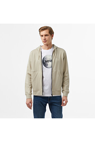 BOSS Erkek Bej Sweatshirt