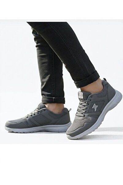 Budaks Men's Daily Sports Shoes Orthopedic Light Sole Lace-Up Smoked 06