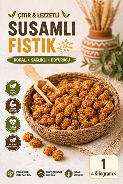 ÜLKÜ KURUYEMİŞ (1 KG) Taze Yerli Üretim Yer Fıstığı Fıstık İçi Susamlı Fıstık...