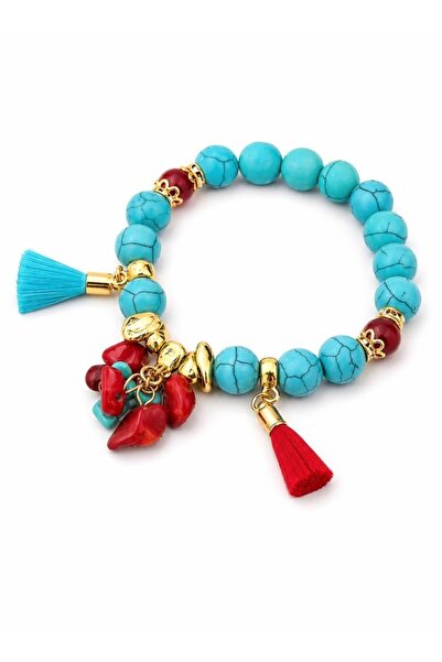 Gerçek Doğal Taş 10 Mm Turkuaz, Akik , Gold Hematit, Kristal Taşlı Bileklik , Şifa, Nazar, Sadakat