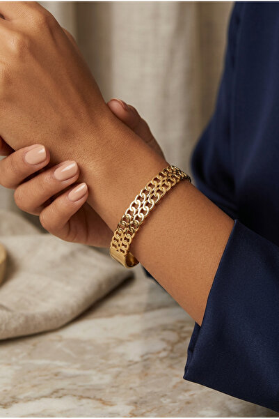 Begondio Minimalist Italian Style Laser Engraved Women's Cuff Bracelet