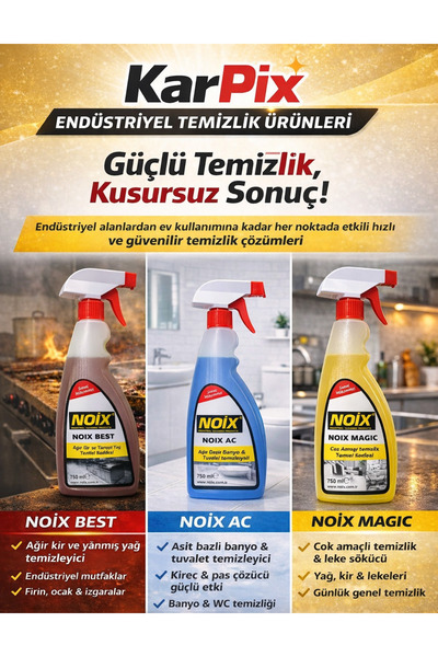 3’lü Temizlik Seti 750 ml (AC, Magic, Best) + Sünger Hediyeli
