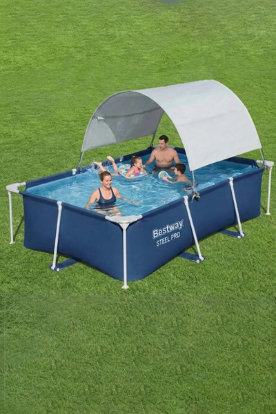 BESTWAY Gölgelikli Büyük Prefabrik Havuz 300x201x66cm 56404 BW589