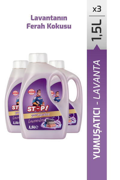 STOP Forte 3'lü Çamaşır Yumuşatıcı 1.5 Litre Lavanta