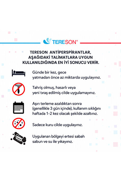 Tereson El,ayak, Koltuk Altı Terleme Önleyici Ve Ter Kokusuna Karşı Koruma Antiperspirant Sprey 3x50 ml
