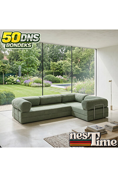 NESTİME Nestime® 300x200 cm Kapalı Köşe Modüler Sünger Koltuk Takımı