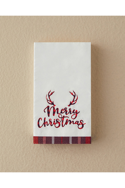 English Home Merry Christmas Kağıt 12'li Kağıt Peçete 33x40 Cm Kırmızı