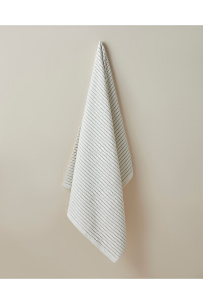 English Home Soft Stripe Pamuk Banyo Havlusu 80x150 cm Fildişi