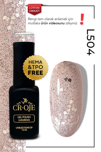 CROJE KALICI OJE Kalıcı Oje L504- Simli (12 ML.)