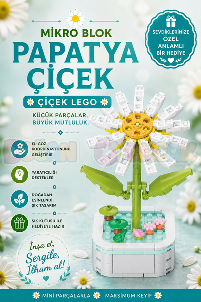 Doğan Oyuncak Dünyası Mikro Blok Papatya Çiçek Lego - Lego Setleri Mini Lego ...