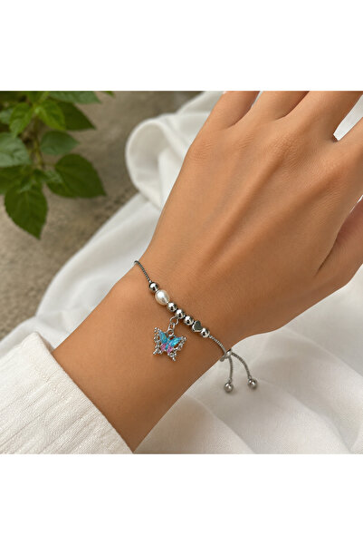 Accessories Renkli Kelebek Detaylı Bijuteri Bileklik