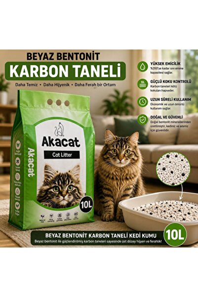 AKACAT Aktif Karbon Taneli Süper Topaklanan Premium 10 Lt