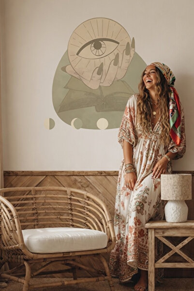 Kt Grup Boho Felsefik Salon Ve Oturum Odası Modern Duvar Sticker
