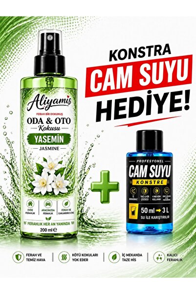 ALİYAMİS Oto Parfüm Yasemin Sprey 200 Ml Otomobil Ve Ortam Oda Kokusu