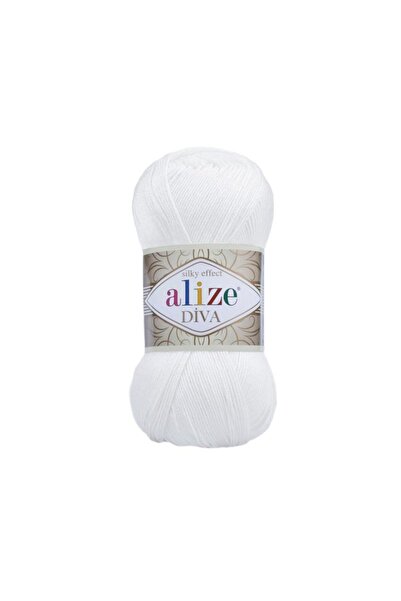 Alize Diva Beyaz El Örgü Ipliği