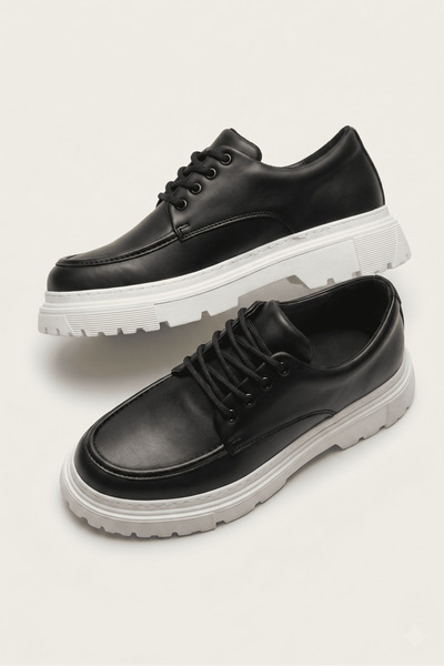 Zerenyus Zrk-X6 High Quality Black and White Lace-Up Casual Men's Classic Shoes