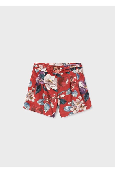 MAYORAL Velvet Red Children's Shorts Skirt Red